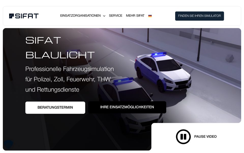 Screenshot der Website SIFAT – Racing & Prototyping